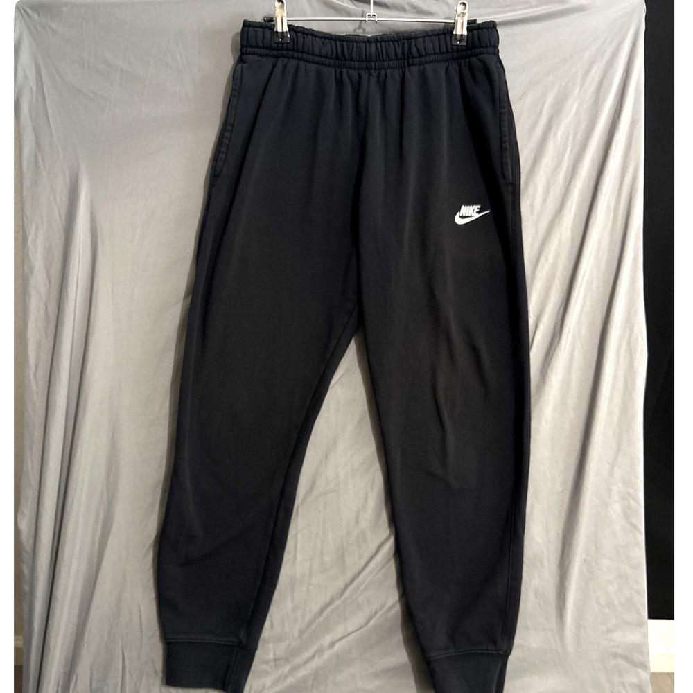 Nike Joggers M Black Athleisure Sportswear Club Fleece Sweatpants BV2671-010